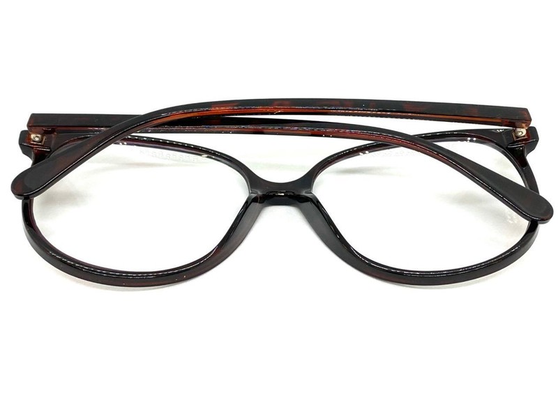 OVERSIZE Classic Vintage Retro Nerd Clear Lens EYE GLASSES Big Round Brown Frame gallery