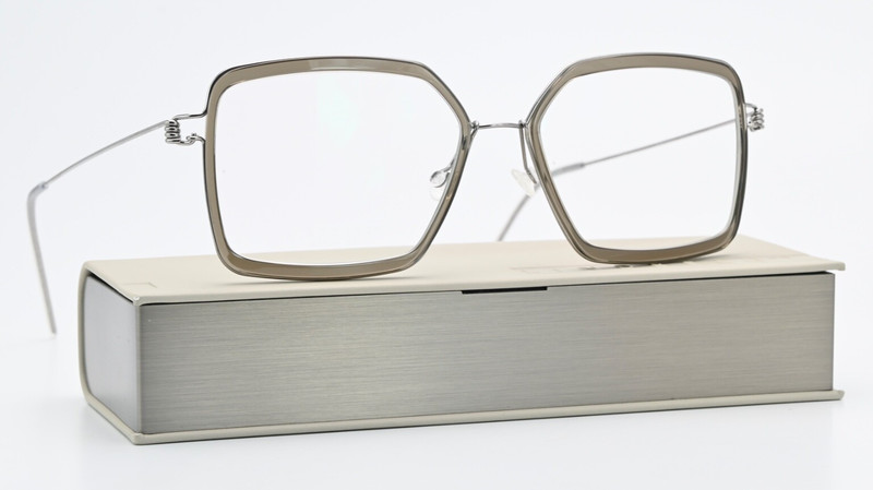 LINDBERG Eyeglasses Karen 51-16 145B Col P10 Air Titanium Rim P10 Silver Poli…