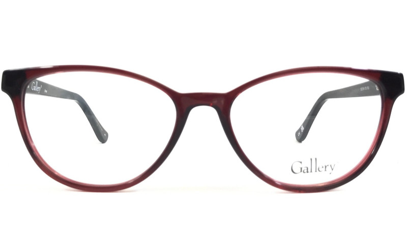 Gallery Eyeglasses Frames Bree BU Burgundy Black Cat Eye Full Rim 53-16-135
