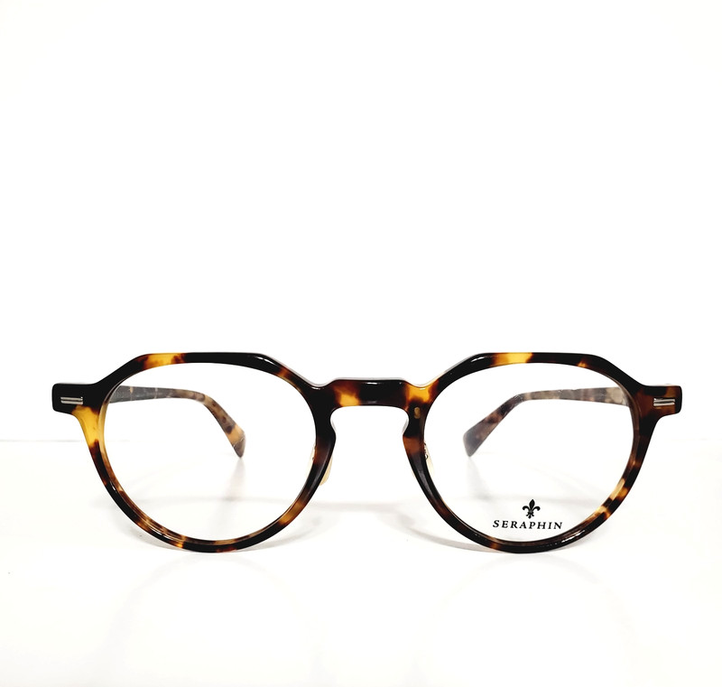 Mens Seraphin Havana Panto Designer Eyeglasses Frames 47-22-145 Handmade Japan
