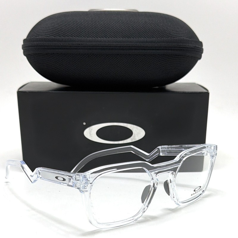 Oakley HSTN SQ RX OX8208-0252 Polished Clear Square Eyeglass Frames 52-21-143