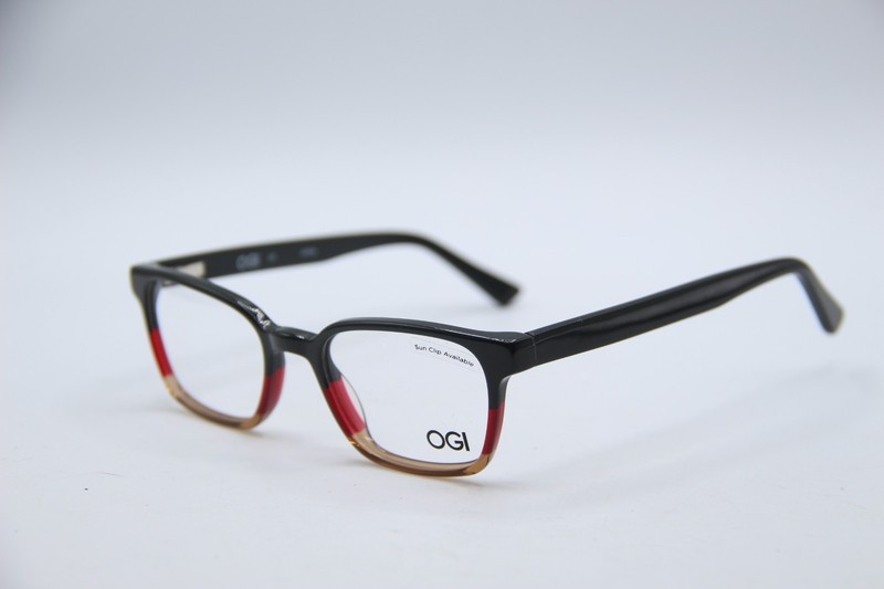 NEW OGI OK331/2105 GREEN RED BROWN AUTHENTIC DESIGNER EYEGLASSES 45-17
