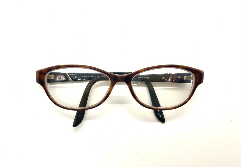 WOW~ HALO PARIS 26 EYEGLASS FRAMES 57-16-135 TORTOISE PURPLE OVAL GUNMETAL RX gallery