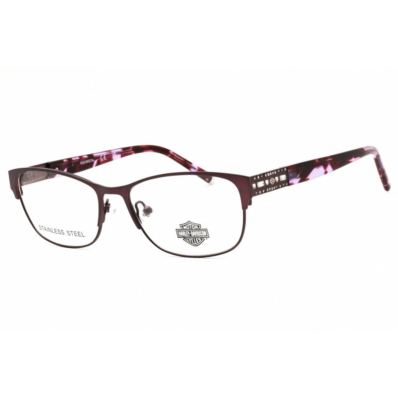 Harley Davidson Women’s Eyeglasses Matte Violet Metal Full Rim Frame HD0540 082