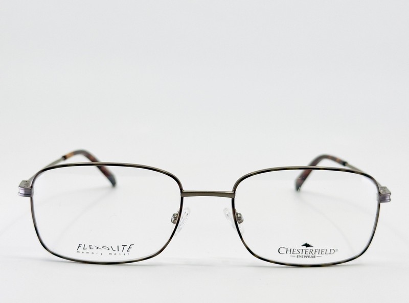 NEW CHESTERFIELD 812 05DN Tortoise Brown Rectangle Eyeglasses 54-18-145 B:37 gallery