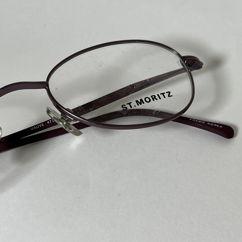 Vintage St. Moritz Monel Mauve Alma Full Rim Glasses Frame 47 19 135 CH37 gallery