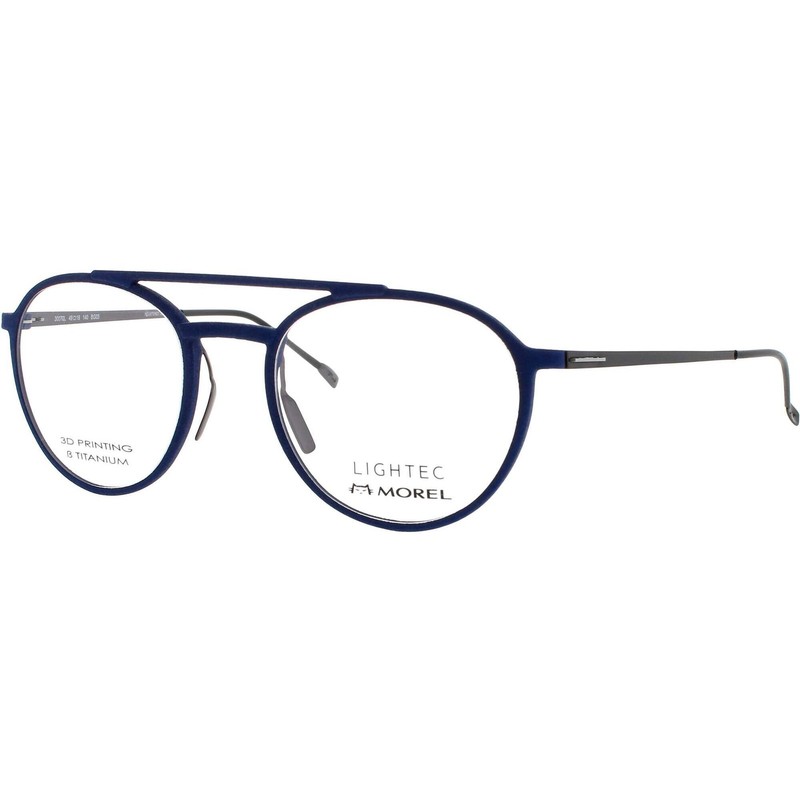 Lightec-Morel Men’s Eyeglasses Navigator Blue/Grey Full Rim Frame 30070L BG03
