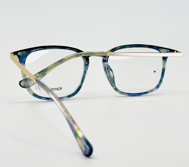 KENSIE ZEALOUS GN Green Gold Unisex Square Full Rim Eyeglasses 49-18-135 B:39 gallery