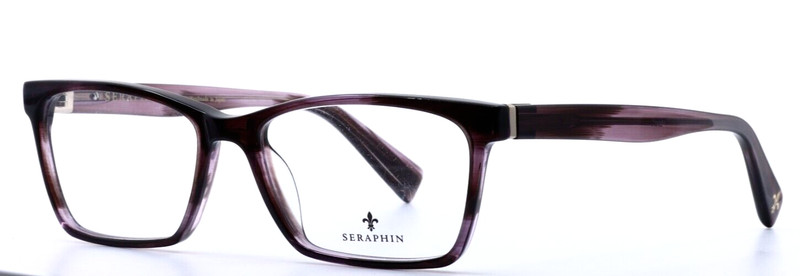 SERAPHIN Barrymore 8069 Orchid Laquer Womens Rectangle Eyeglasses 53-16-140 B:34