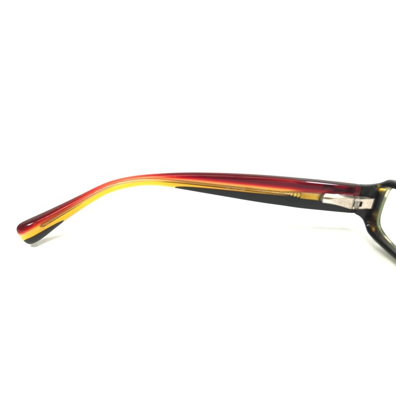 Vera Wang Eyeglasses Frames V185 TO Red Green Yellow Horn Rectangular 53-18-135 gallery
