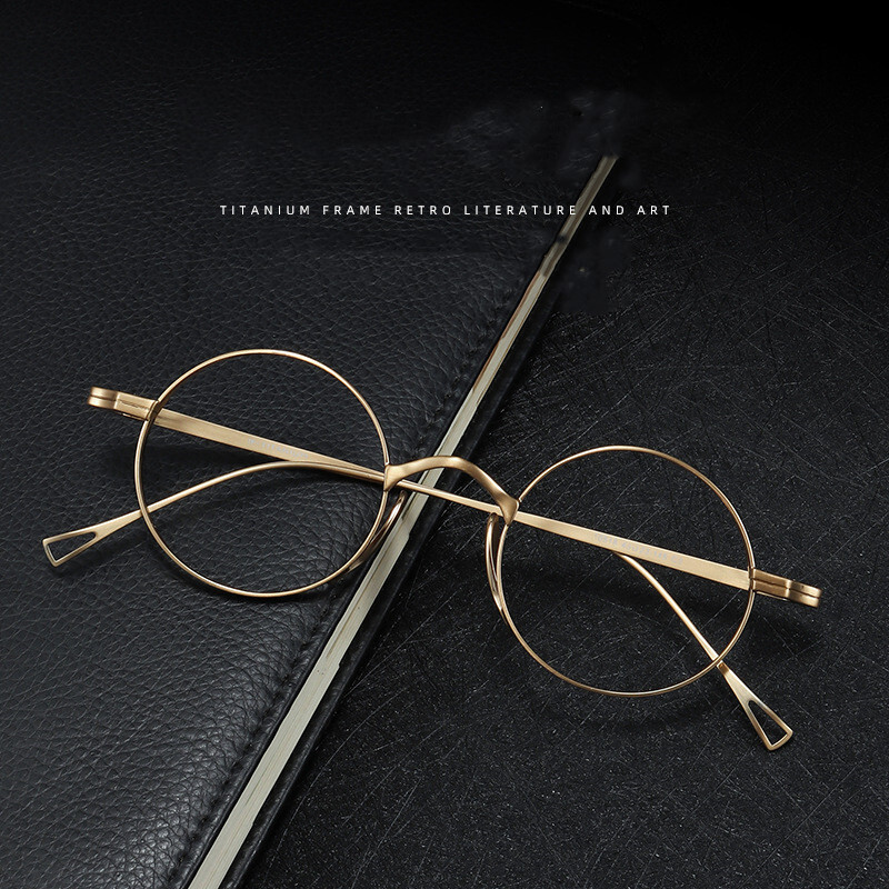 Japanses Reading Glasses Men Women Readers Titanium Retro Round Eyeglass frames gallery