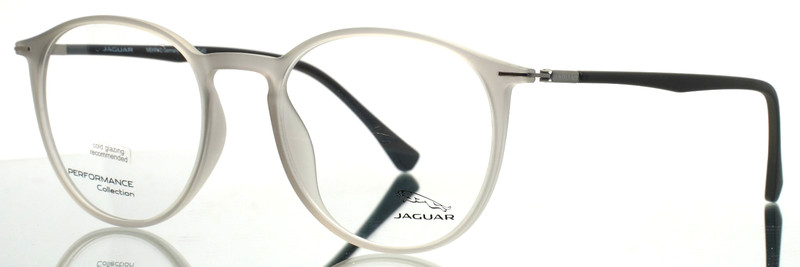 JAGUAR 36808 6500 Frosted Grey Mens Round Full Rim Eyeglasses 51-19-140 B:44