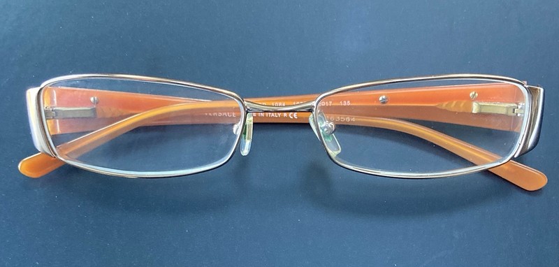Versace MOD 1084 1045 Orange Brown Eyeglasses Frames 52-17-135mm RX Frames Only gallery