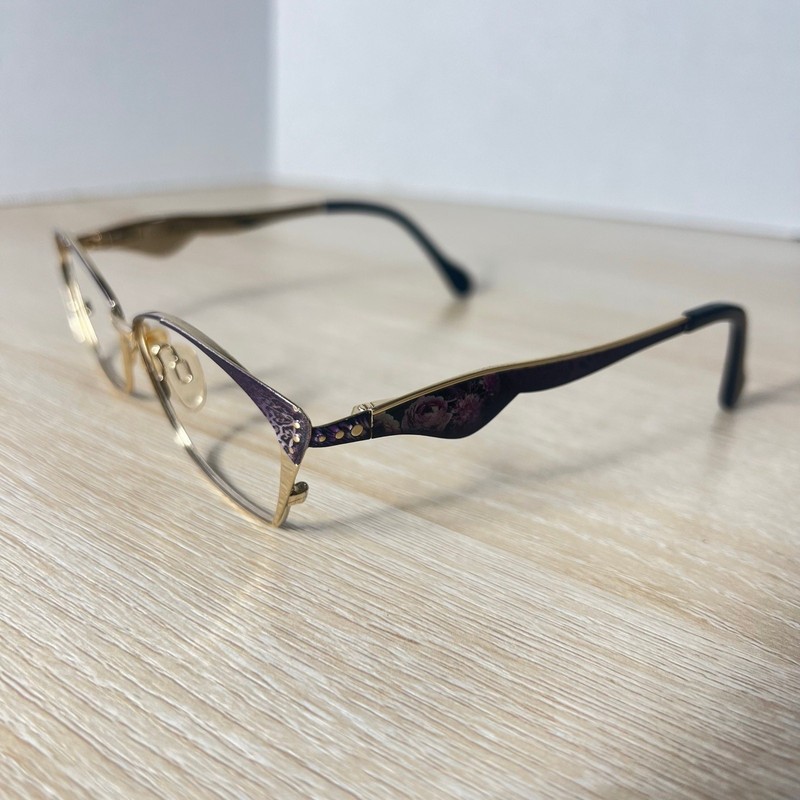 Diva Trend 8130 C.002 Eyeglasses FRAMES ONLY Purple Leopard Floral 54-14-135 gallery