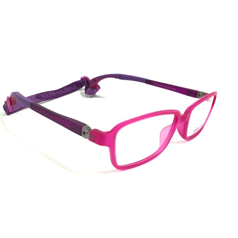 Miraflex Kids Eyeglasses Frames TOM C.139 Purple Pink Rectangular 49-17-135 gallery