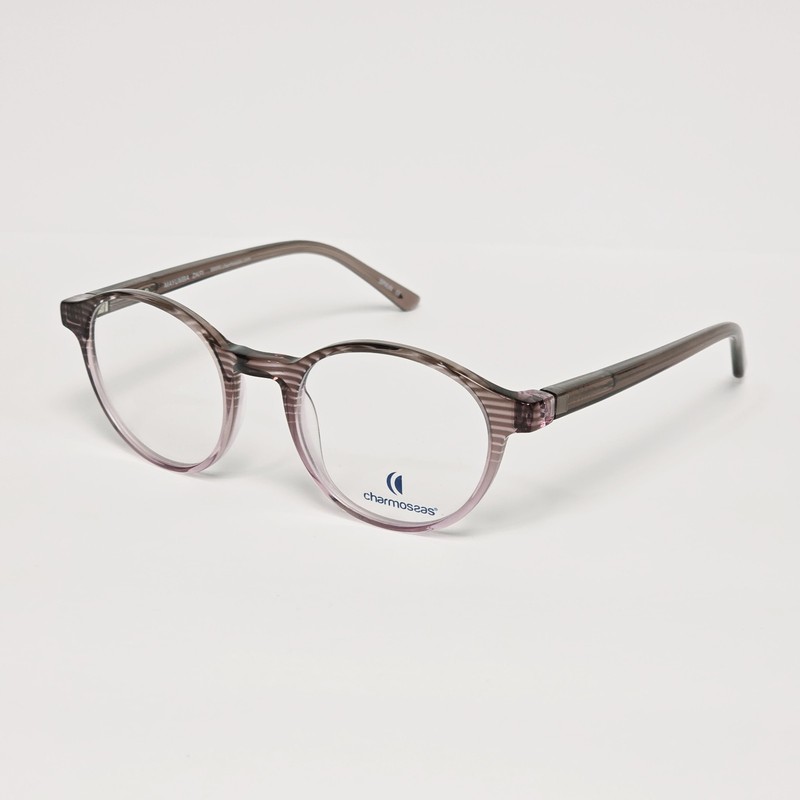 Charmossas Mayumba Women's Round Glasses in Pink Crystal Stripe | Size: 49mm gallery