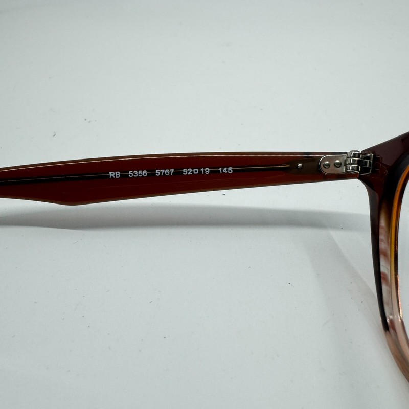Ray-Ban Unisex Brown RB 5356 5767 52 19 145 Eyeglasses Plastic Frame H10494 gallery