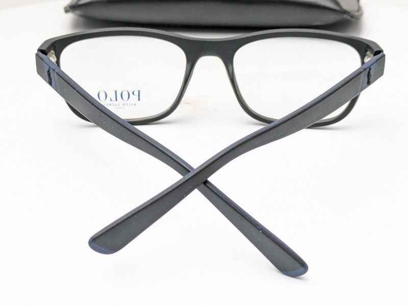 Polo Ralph Lauren PH2153 5284 Matte Black Blue Men's Eyeglasses Frames 53-18-145 gallery