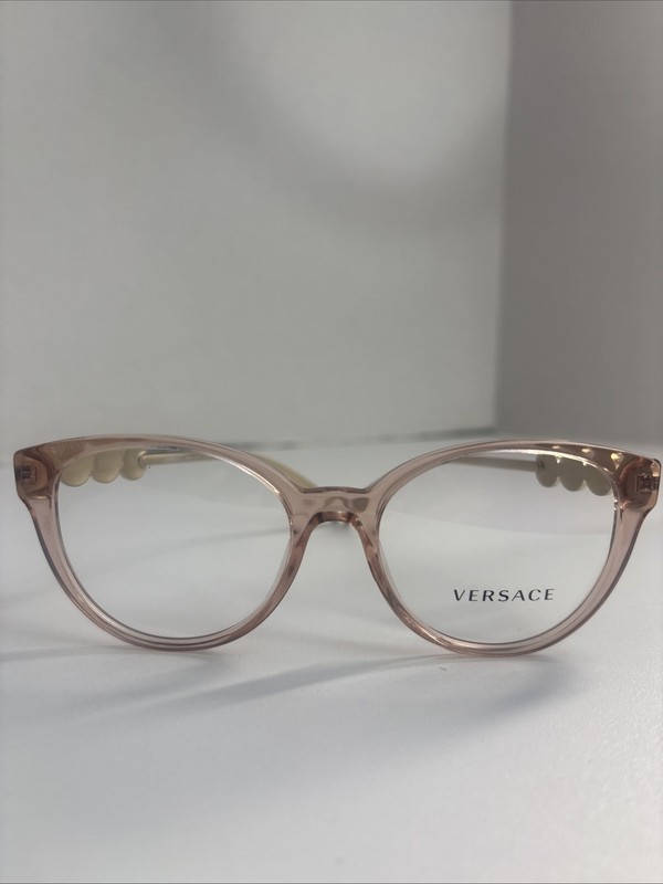 Versace Eyeglasses Women’s 3278 5322 Transparent Pink 51-17-135mm FRAMES ONLY