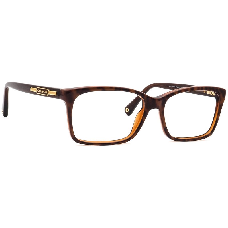 Coach Eyeglasses HC 6043 (Addison) 5121 Brown Ocelot Square Frame 52[]15 135