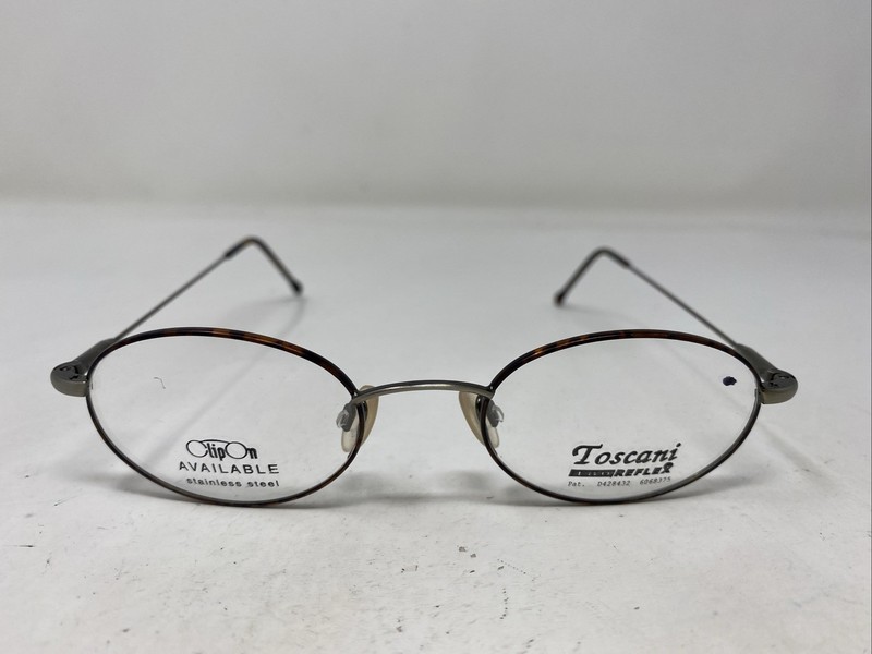 Toscani Italy T1001 Pewter Tortoise 46-19-145 Full Rim Eyeglasses Frame +X54