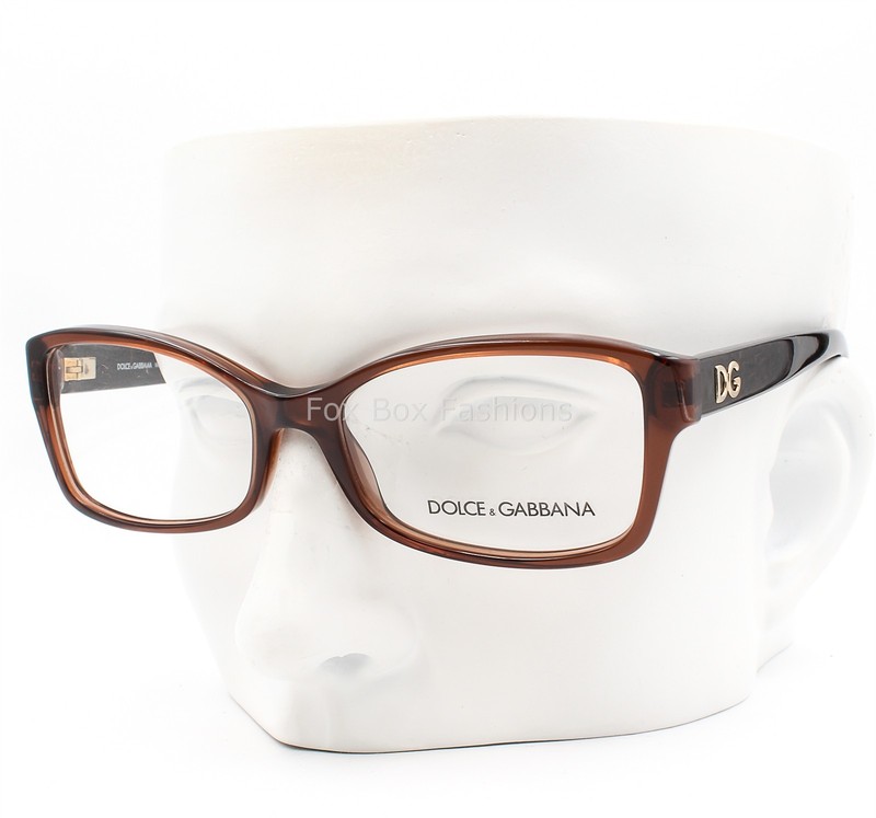 Dolce Gabbana DG 3119 2542 Eyeglasses Glasses Crystal Brown Gold Logo 54-16-135