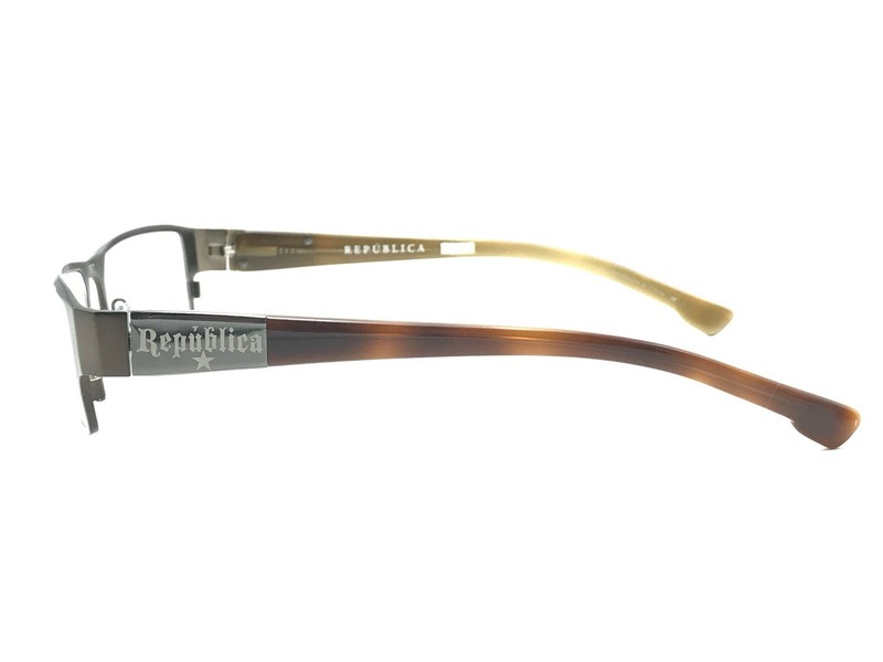 REPUBLICA MONTEVIDEO BR Brown Tortoise Rectangular Eyeglasses Frames 56-17 140 gallery