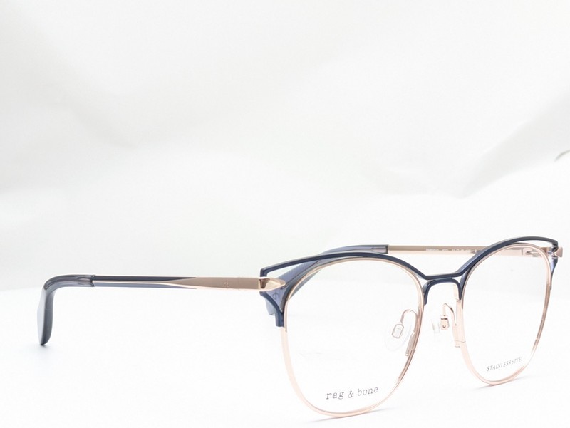 Rag & Bone RNB3019 KY2 Blue Gold Women’s Eyeglasses Frames 51-18-140