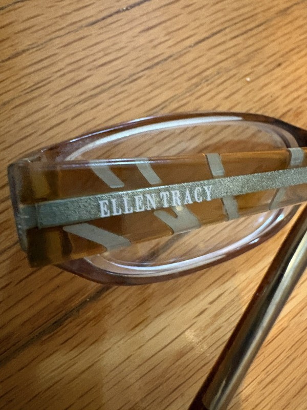ELLEN TRACY EYEWEAR Eye Glasses BROWN BLUE SILVER Flex Hinge gallery