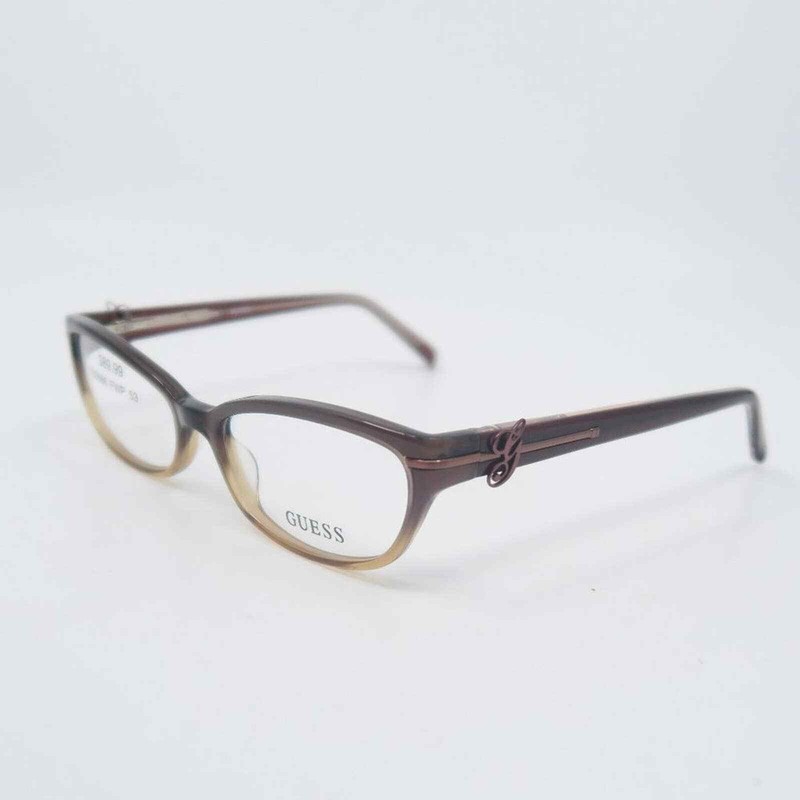 GUESS GU2304 BRN Brown Plastic Frame Clear Demo Lens Eyeglasses