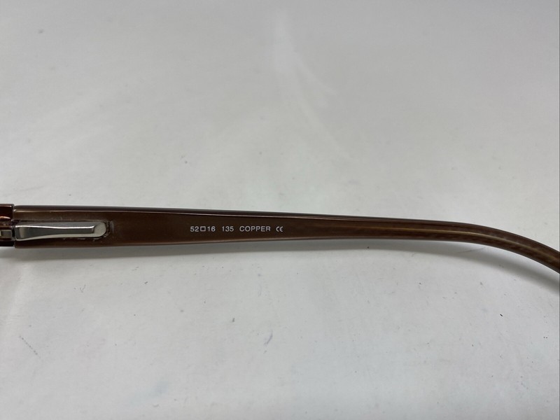 Bellissima BL 619 COPPER 52-16-135 Brown Metal Half Rim Eyeglasses Frame OH88 gallery