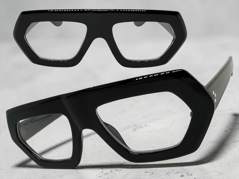 Classy Elegant Modern Retro Hip Hop Clear Lens EYE GLASSES Black Geometric Frame