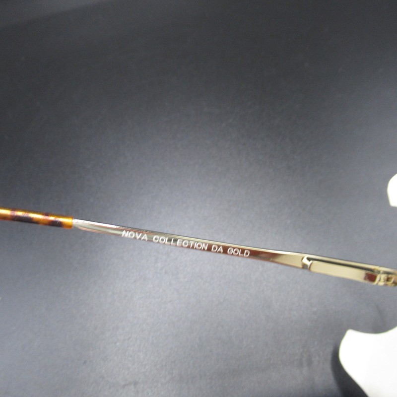 Vintage Nova Design Opticks Eyeglass Frames DA Gold 54-18-140 Pilot Smart Buy-5 gallery