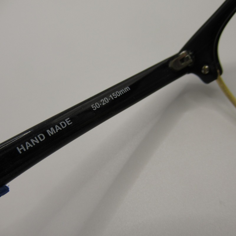 Zimco Wolcott Black Wood Browline Reading Glasses Frames 50-20-150 Handmade gallery