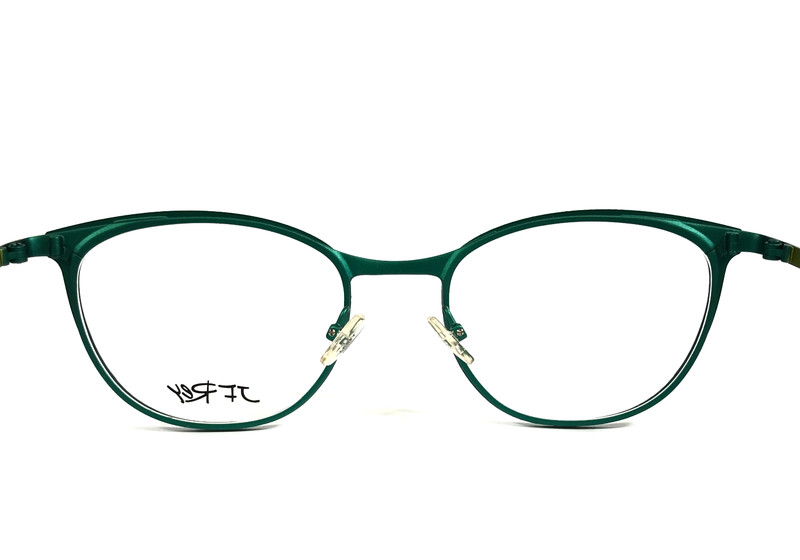 J.F. Rey Eyeglasses Frames JF2657 4942 Green Cat Eye Full Rim 52-20-140 gallery