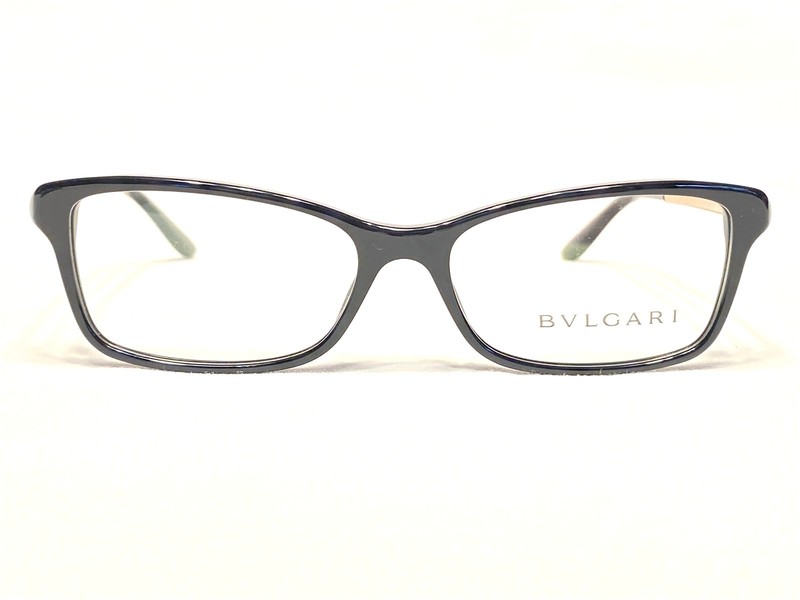 Womens Bvlgari Eyeglasses Frames BV4111B 501 Black/Gold Rhinestone 52/15~140 NEW