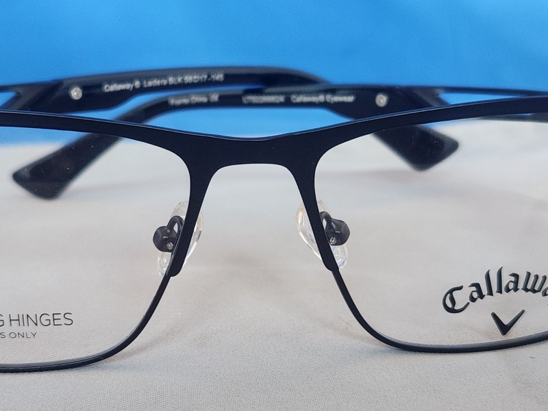 New Men's Callaway Eyeglass Frame Ladera Black Metal 58-17-145 gallery