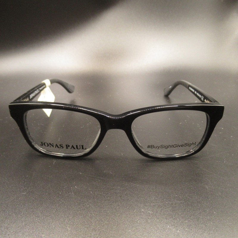 Jonas Paul Miles/Maddie Eyeglass Frames SBK Black Full Rim 45-15-125 Kids Youth