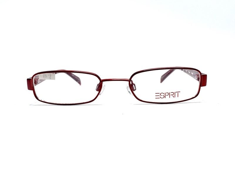 New Esprit Red Metal Rectangular Glasses ET9374 531 48 19 130