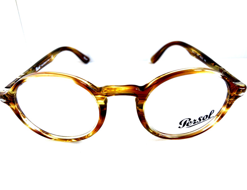 New Persol 3141-V 1050 46mm Round Havana Brown Men’s Eyeglasses Frame 46-22-145