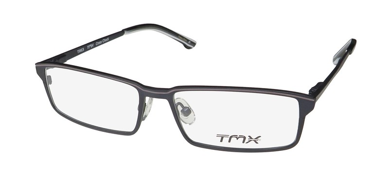NEW TIMEX TMX CROSS CHECK EYEGLASSES METAL & PLASTIC BK MENS RECTANGULAR