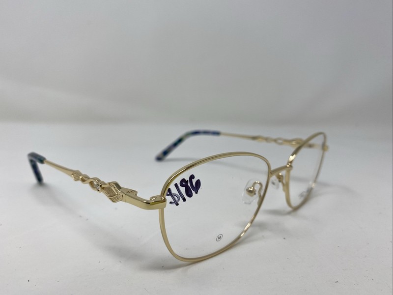 Tres Jolie 208 710 53-17-140 Yellow Gold Metal Full Rim Eyeglasses Frame /Z39 gallery