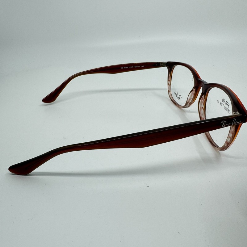 Ray-Ban Unisex Brown RB 5356 5767 52 19 145 Eyeglasses Plastic Frame H10494 gallery