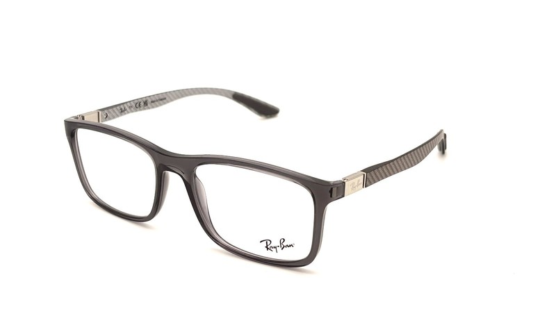 Ray Ban TECH RB8908 8061 Grey Carbon Fiber / Clear Lens 55mm Eyeglasses RX8908