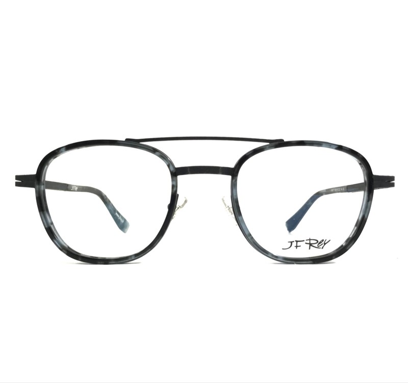 JF Rey Eyeglasses Frames JF2877 2515 Demi Blue Antique Silver Tortoise 50-22-144