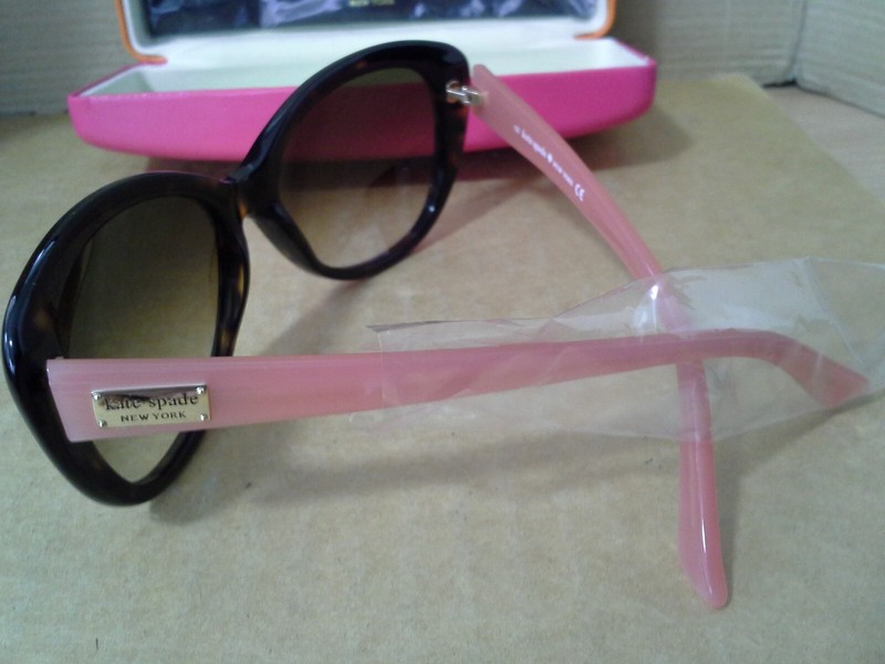 Kate Spade NY Pink/ Brown Tortoise Cat Eye sunglass Angelique/S 0JUHY6 55 16 135 gallery