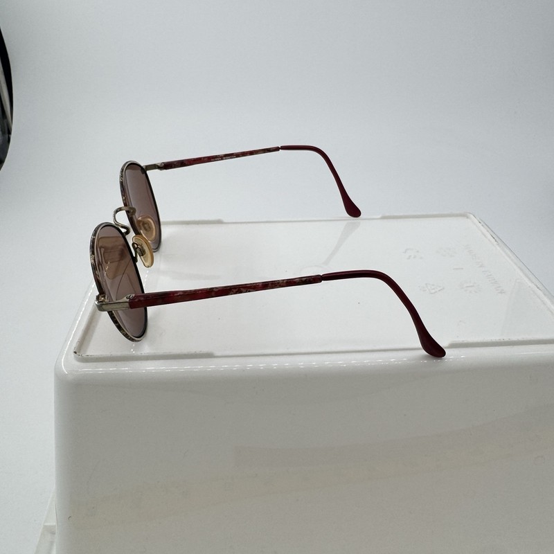 Vintage Oliver Winston Metro Round Eyeglass Frames Floral Red 55-21-145 gallery