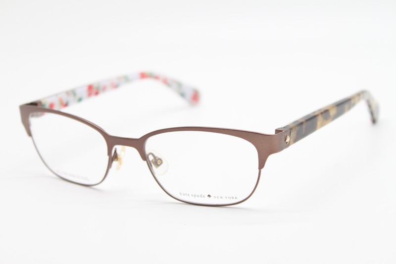NEW KATE SPADE NEW YORK DIANDRA 305 BROWN WHITE AUTHENTIC EYEGLASSES 51-17