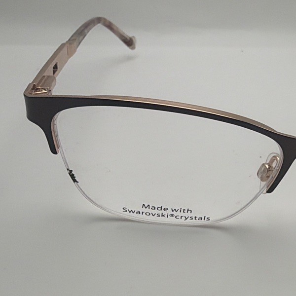 Tura Brilliance TE273 BRN 54/17 145 Rose Gold Metal Semi-Rimless Women 5093 gallery