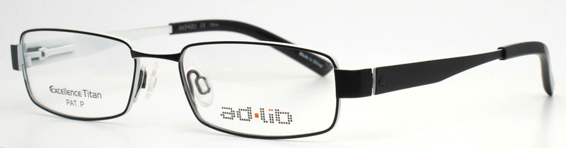 AD LIB CHARMANT AB3103 BK Black Mens Rectangle Eyeglasses 50-16-135 B:26